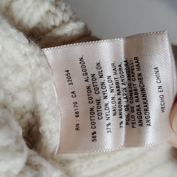Anthropologie Far Away From Close loopy knit sweater cream Large - Picture 4 of 4